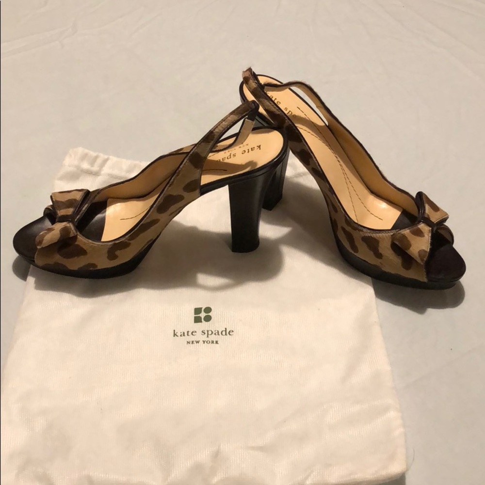Kate Spade leopard slingback